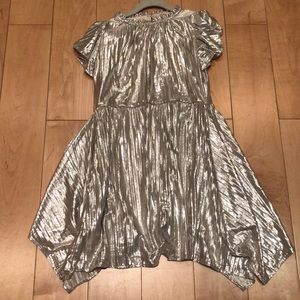 Kids light golden / silver dress
